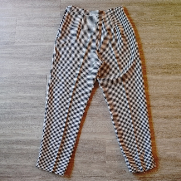 NOUVEAU Petite Black & White High Waisted Trousers - Picture 3 of 11